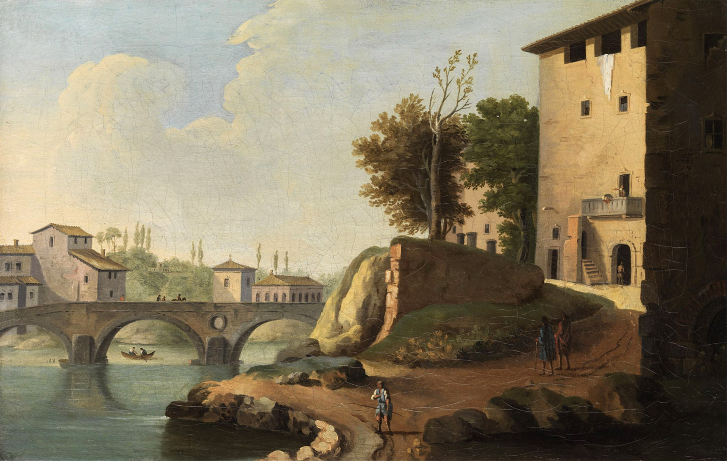 Paolo Anesi,Vue sur le Pont Sisto ( ?, avant 1773, date indéterminée)
